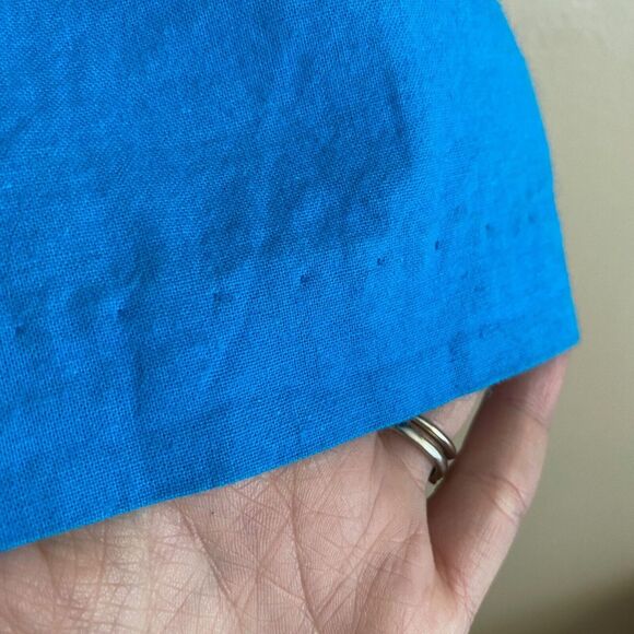 VTG Applause III by Marge Kane Sz 12 Short Sleeve Blue Button Blouse USA Sailor - Picture 5 of 8